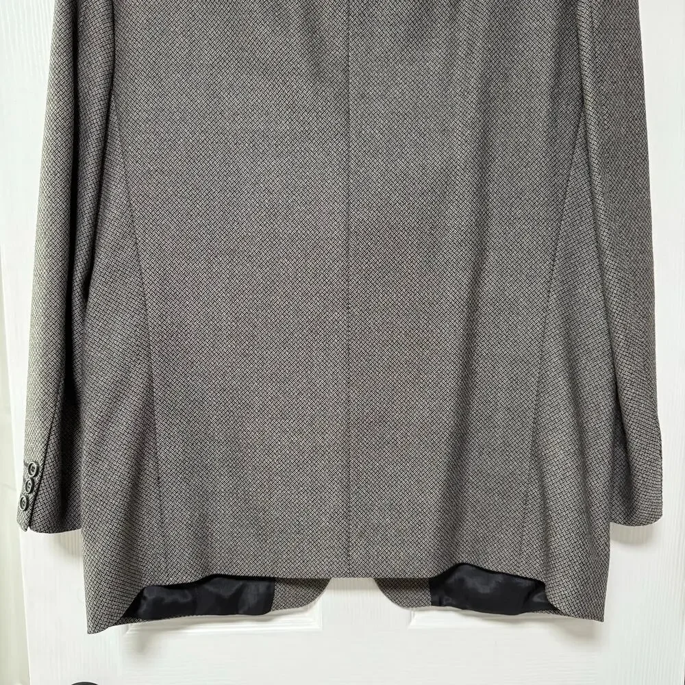 Yves Saint Laurent Men's Chevron 100%Wool Sportscoat Blazer Jacket Size 43R